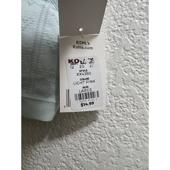 Girls Maidenform 2-pk Skylight Pointelle Seamless Ruched Cropped Bras Size Large - Picture 3 of 4